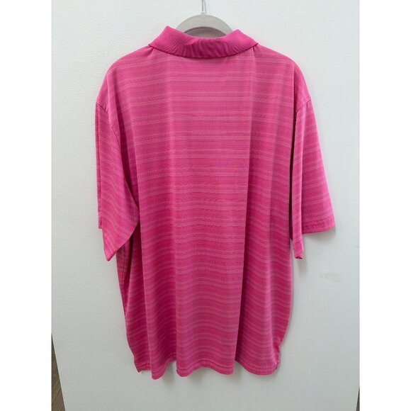 Walter Hagen Essentials XL Pink Striped Polo Shirt Short Sleeve Lightweight Mens - Picture 4 of 4